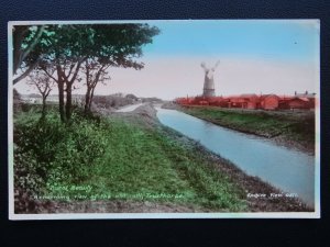 Lincolnshire TRUSTHORPE The Old Wind Mill c1930's RP Postcard by Empire View
