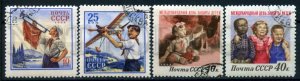 504968 USSR 1958 year International Children Day pioneers set