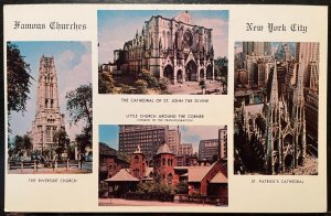 Vintage Postcard 1950's Famous Church of New York City, NY