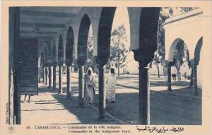 Morocco Casablanca Colonnades In The Indigenous Town 1920s-30s