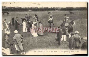 At Old Postcard Deauville Polo Equestrian Horse Horses