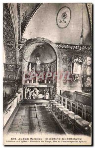 Old Postcard The Mancelles Alps St Leonard Hood Interior of Death Church of t...