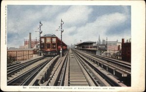 New York City Subway Station Manhattan St. c1905 Postcard