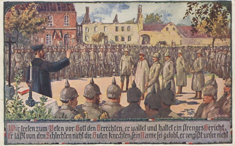 German Military Army Antique Germany Soldier Funeral Postcard