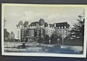 Mint Vintage British Columbia Victoria Empress Hotel Real Photo Postcard 