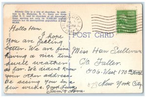 1947 St. Nicholas Roman Catholic Church Chapel Atlantic City New Jersey Postcard