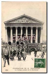 Old Postcard Paris Funerals M Chauchard Outgoing procession Madeleine