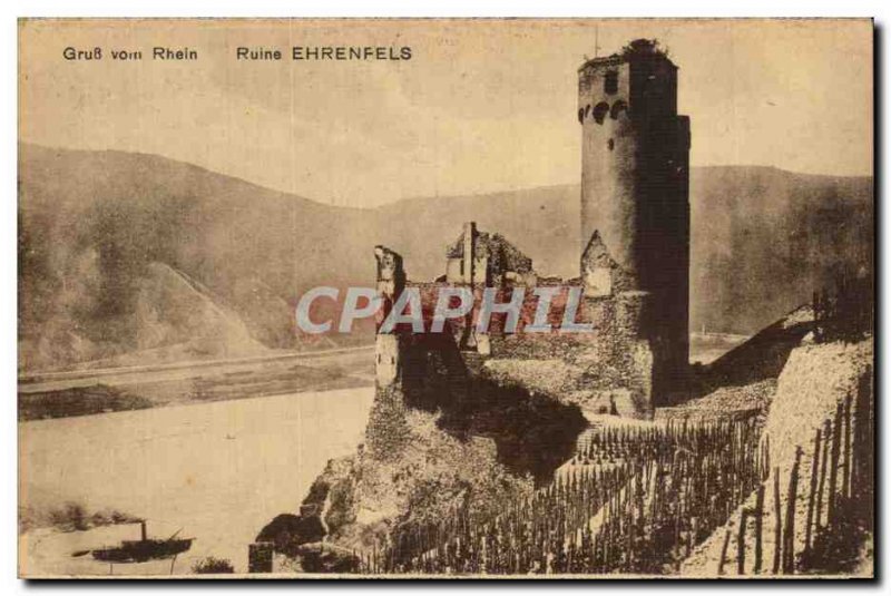 Old Postcard Gruss vom Ruin Ehrenfels