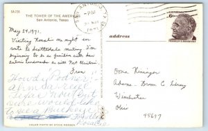 2 Postcards SAN ANTONIO, Texas TX ~ Night/Day TOWER Of The AMERICAS c1970s
