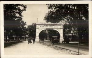 Egg Harbor City NJ Welcome Arch & Cars 1923  Real Photo Postcard