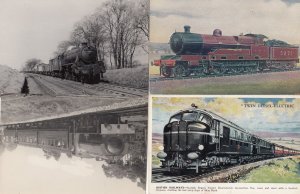 LMS 4-6-0 War Dept 45015 10000 Diesel Electric 4x Train Photo Postcard s