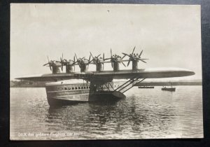 Original Mint Dornier DOX Largest Seaplane Of The World RPPC Postcard