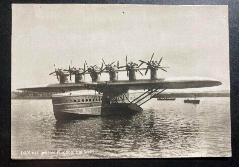 Original Mint Dornier DOX Largest Seaplane Of The World RPPC Postcard