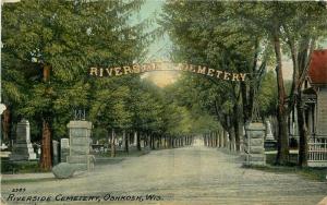 Knox 1910 Riverside Cemetery Oshkosh Wisconsin Postcard 5322