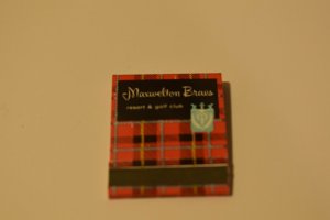 Maxwelton Braes Resort & Golf Club Baileys Harbor Wisconsin 20 Strike Matchbook