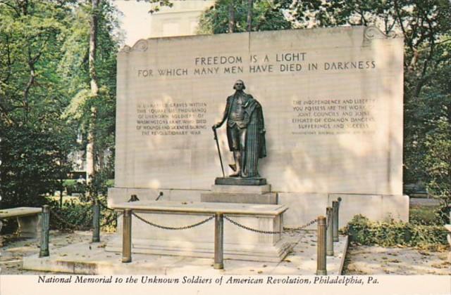 Pennsylvania Philadelphia National Memorial To The Unknown Soldiers Of Americ...