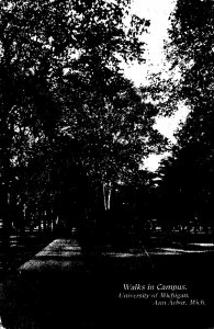 Michigan Ann Arbor Walks In Campus University Of Michigan 1908