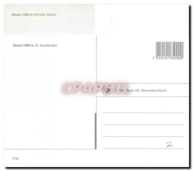 Modern Postcard Davos Graubunden