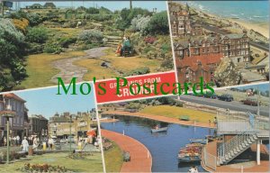 Norfolk Postcard - Cromer West Cliff Gardens, Church Tower, Boating Lake RS36024