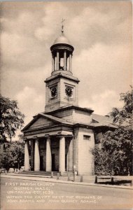 Massachusetts Quincy First Parish Unitarian Church Circa 1639