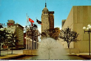 Oklahoma Oklahoma City Downtown With Fountain