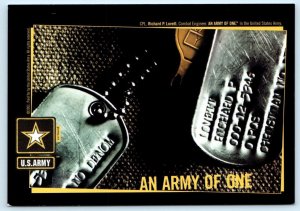 AN ARMY OF ONE Dog Tags RICHARD P. LOVETT Combat Engineer 4x6 Postcard 2001