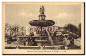 Old Postcard Aix En Provence La Fontaine Monumentate