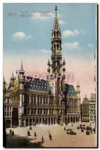 Old Postcard Brussels Hotel De Ville