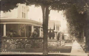 Kendallville IN Homes Oak St. Dimond Real Photo Postcard 1909