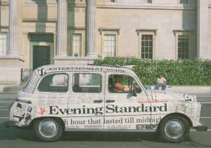 Evening Standard London Taxi Advertising Postcard