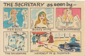 America Postcard - The Secretary As Seen By - Herself In 6 Months - Ref ZZ5156