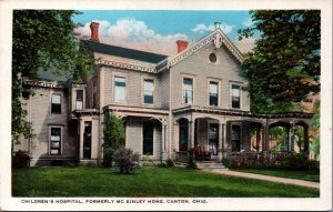 Children's Hospital Formerly MCKinley Home Canton Ohio Vintage Postcard C123