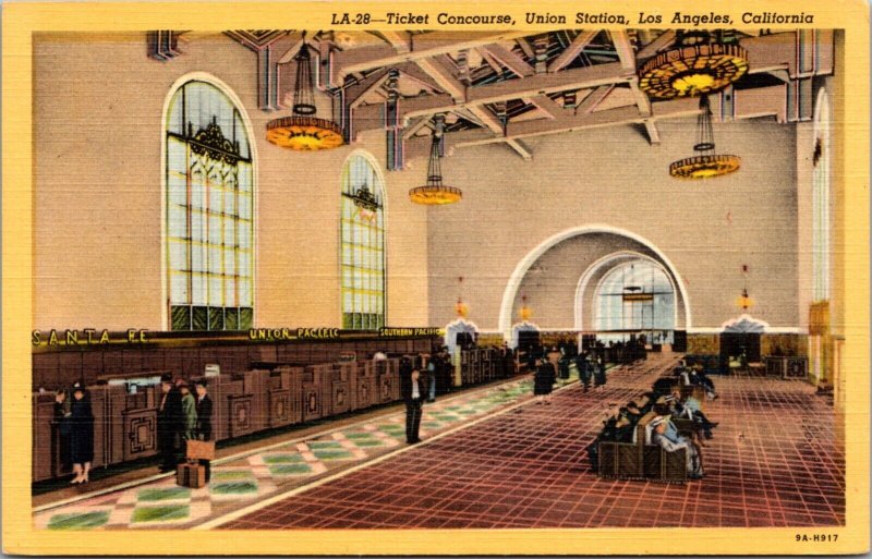 Linen PC Ticket Concourse at Union Railroad Station in Los Angeles ...