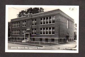 ME Notre Dame de Lourdes Catholic Church School Saco Maine RPPC Photo Postcard