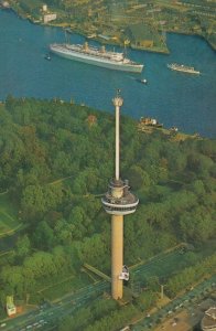 Rotterdam Euro Space Shipping Tower Mast Holland Postcard