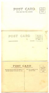 3 RPPC's - Mill & Falls, Stack of Wood, Valley Scene