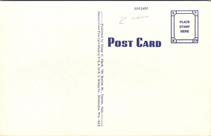 US Customs House Broadway Denver Colorado CO Postcard VTG UNP EC Kropp Vintage 