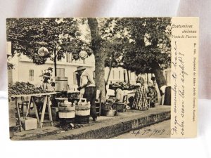 Circa 1900-09, Costumbres Chilenas, Venta de Pascua, Chile Vintage Postcard P27