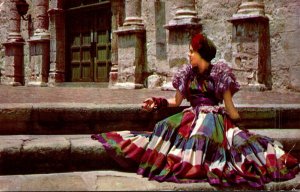 California Santa Barbara Fiesta Time Local In Colorful Costume 1960