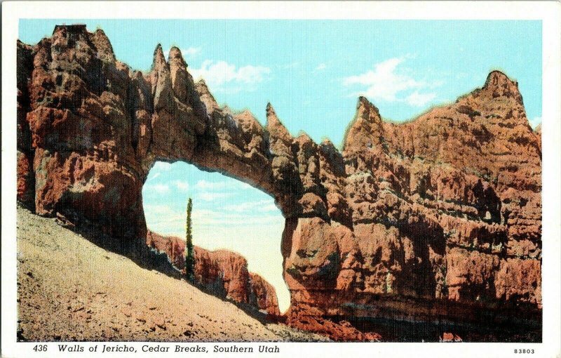 Walls Jericho Cedar Breaks Southern Utah Mountains Parowan Vintage Postcard UNP 