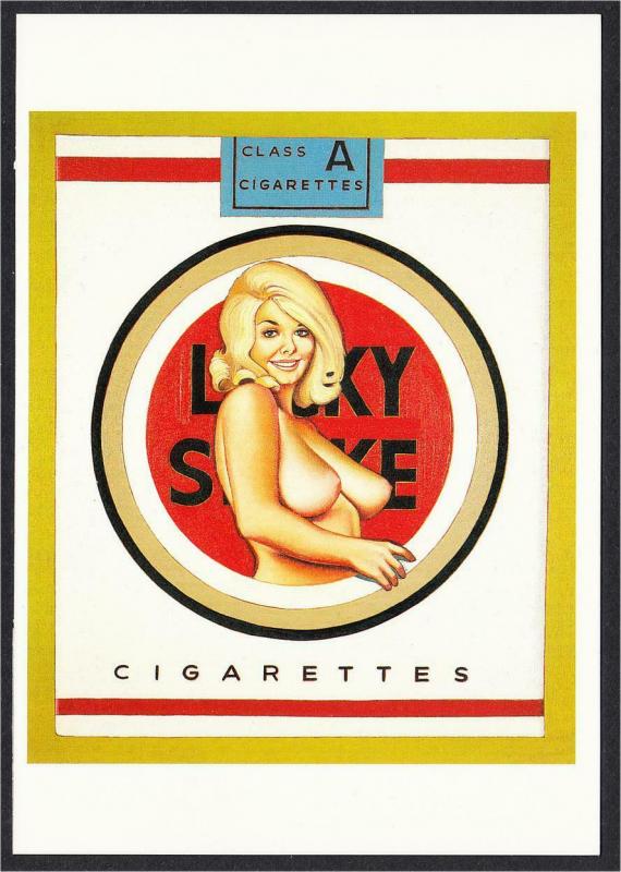 Lucky Lulu Blonde by Mel Ramos Nude Pop Art Luck Strike Pinup Postcard