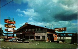 Vtg Brossard Quebec Le Champlain Motel and Restaurant Marcoux Canada Postcard