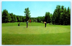 HAYWARD, WI Wisconsin ~ Golfing ~ Wooded Fairway at COUNTRY CLUB c1950s Postcard