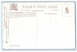 c1910 Queen's Promenade Douglas Isle of Man Antique Oilette Tuck Art Postcard