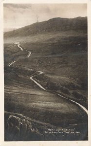 Kirkstone Pass Inn RPPC Postcard Lake District UK Winding Road 1928 Postmark