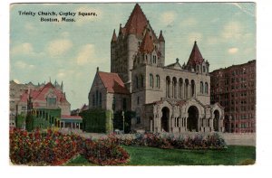 Trinity Church,  Coplet Square, Boston, Massachusetts, Used 1913 Flag Cancel