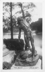 RPPC The Scalp Native American Indian Statue San Francisco PPIE 1915 Postcard 