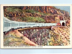 M-97973 Santa Fe Streamliner Crossing Johnson's Canyon Arizona USA