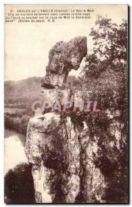 Old Postcard Angles on & # 39Anglin The rock has Midi