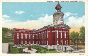 Postcard Jefferson County Court House Brookville PA